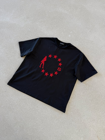 Star Tee  Black/Red