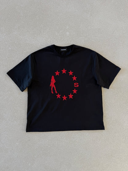 Star Tee  Black/Red