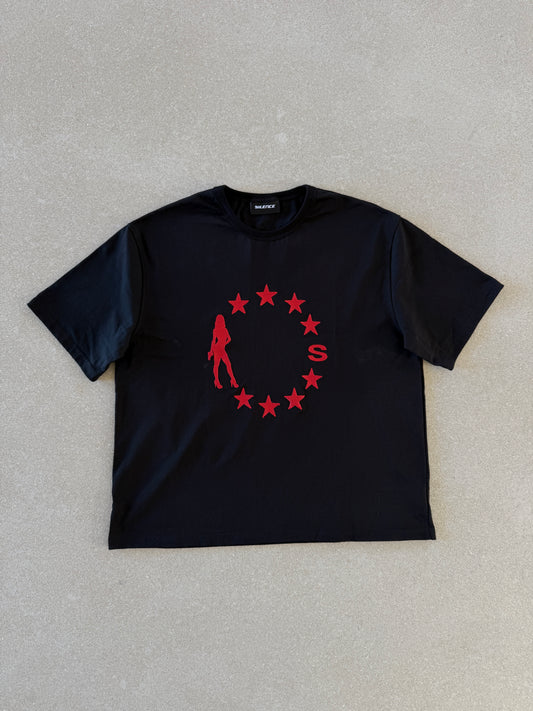 Star Tee  Black/Red