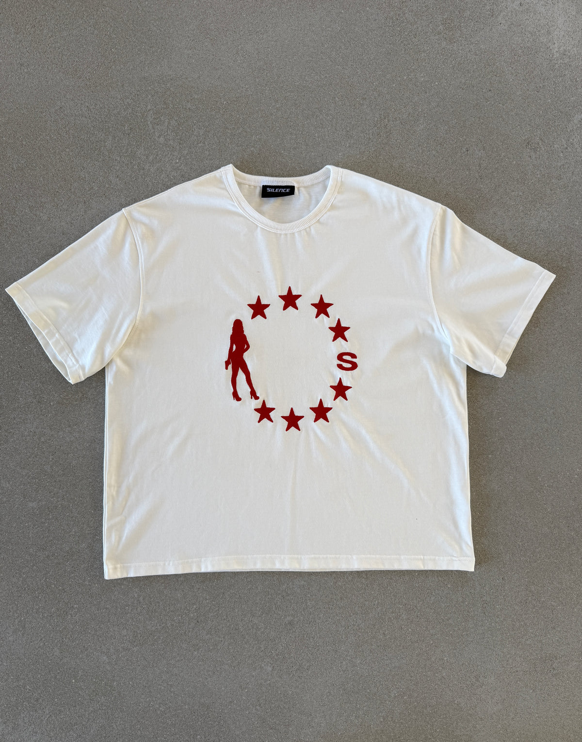 Star Tee Off White/Red
